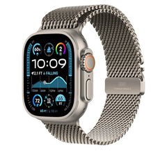 Apple Watch Band Titanium Milanese Loop (49MM / M) Natural and Black