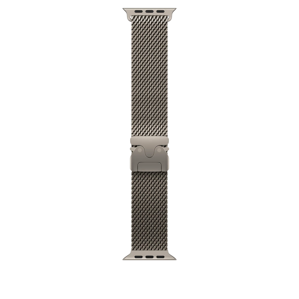 Apple Watch Band Titanium Milanese Loop (49MM / M) Natural and Black